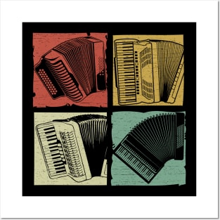 Vintage accordion design Posters and Art